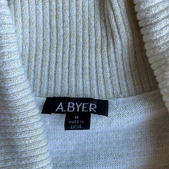 A. Byer Sweater Dress | Short Sleeve Sweater Dress | A. Byer | Cream Sweater - Picture 4 of 9